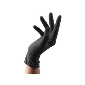 Gants nitrile noir, non poudrés, boîte de 100