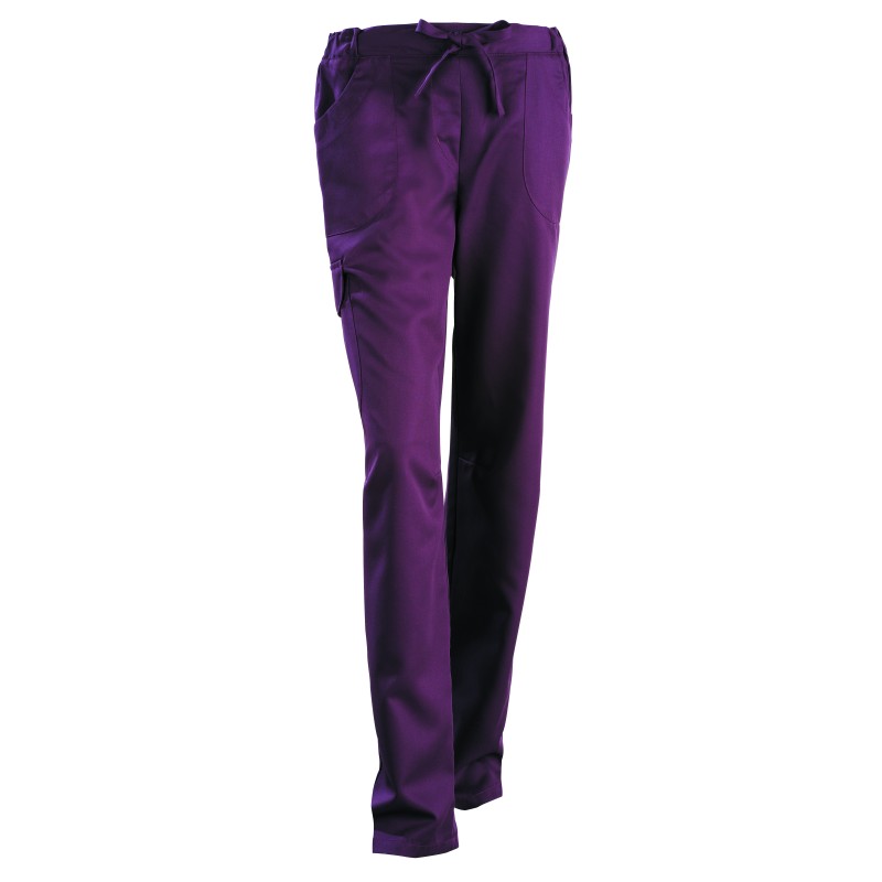 Pantalon femme coupe droite JULIETTE, prune de T0 à T6