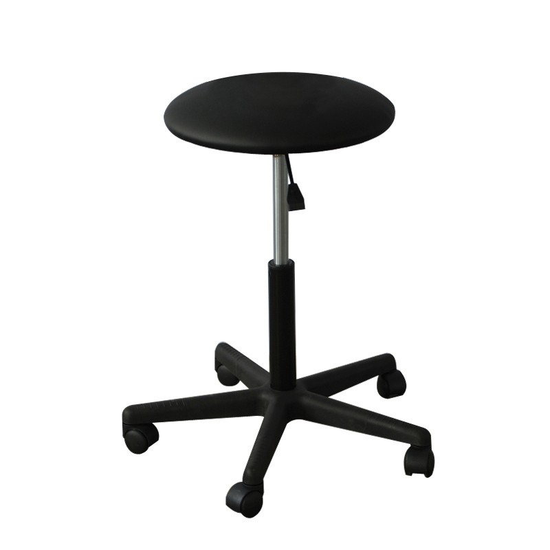 Tabouret réglable 5 roulettes, pieds en plastique, coloris au choix