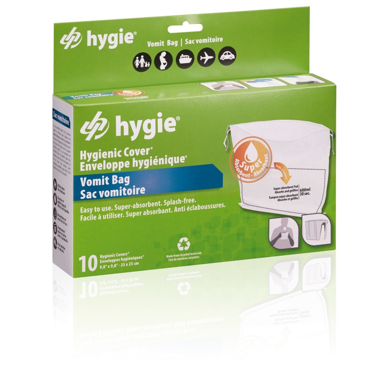 Enveloppes hygiéniques pour support vomitoire