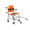 Chaise évacuation, Orange. 4 roues.