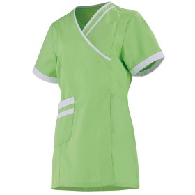 Tunique femme manches courtes LILEE, vert / blanc, T0 à T6