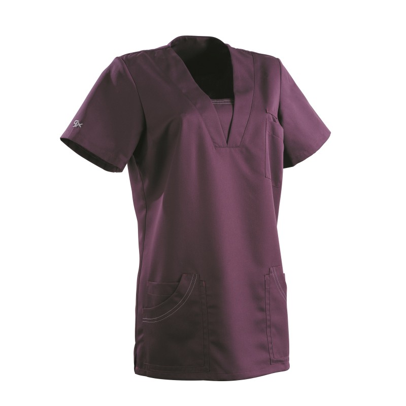 Tunique semi-cintrée MARIE, prune de T00 à T6 -