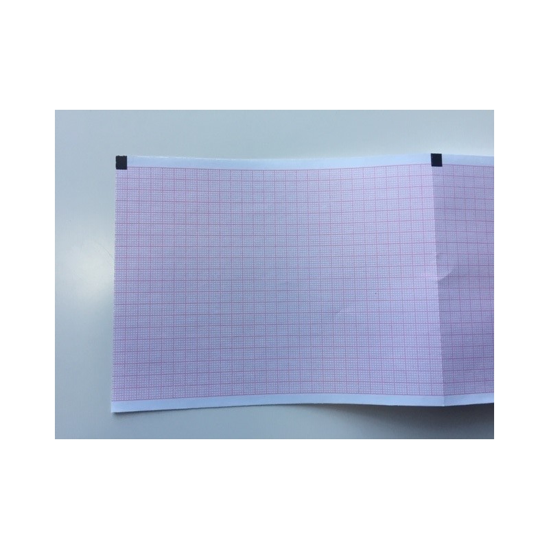 Papier Nihon Kohden 9020 Cardiofax GEM 110x140mmx143 plis, quadrillé 